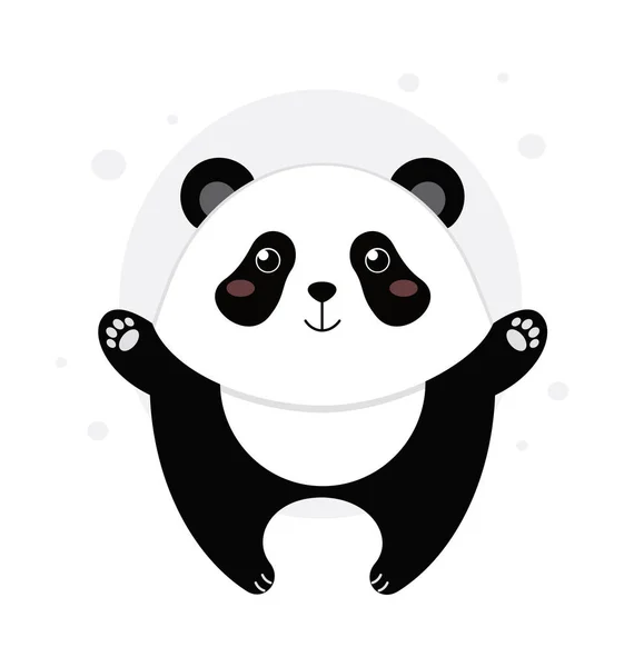Ilustracja pandy. Obraz pandy. Panda niedźwiedź charakter — Wektor stockowy