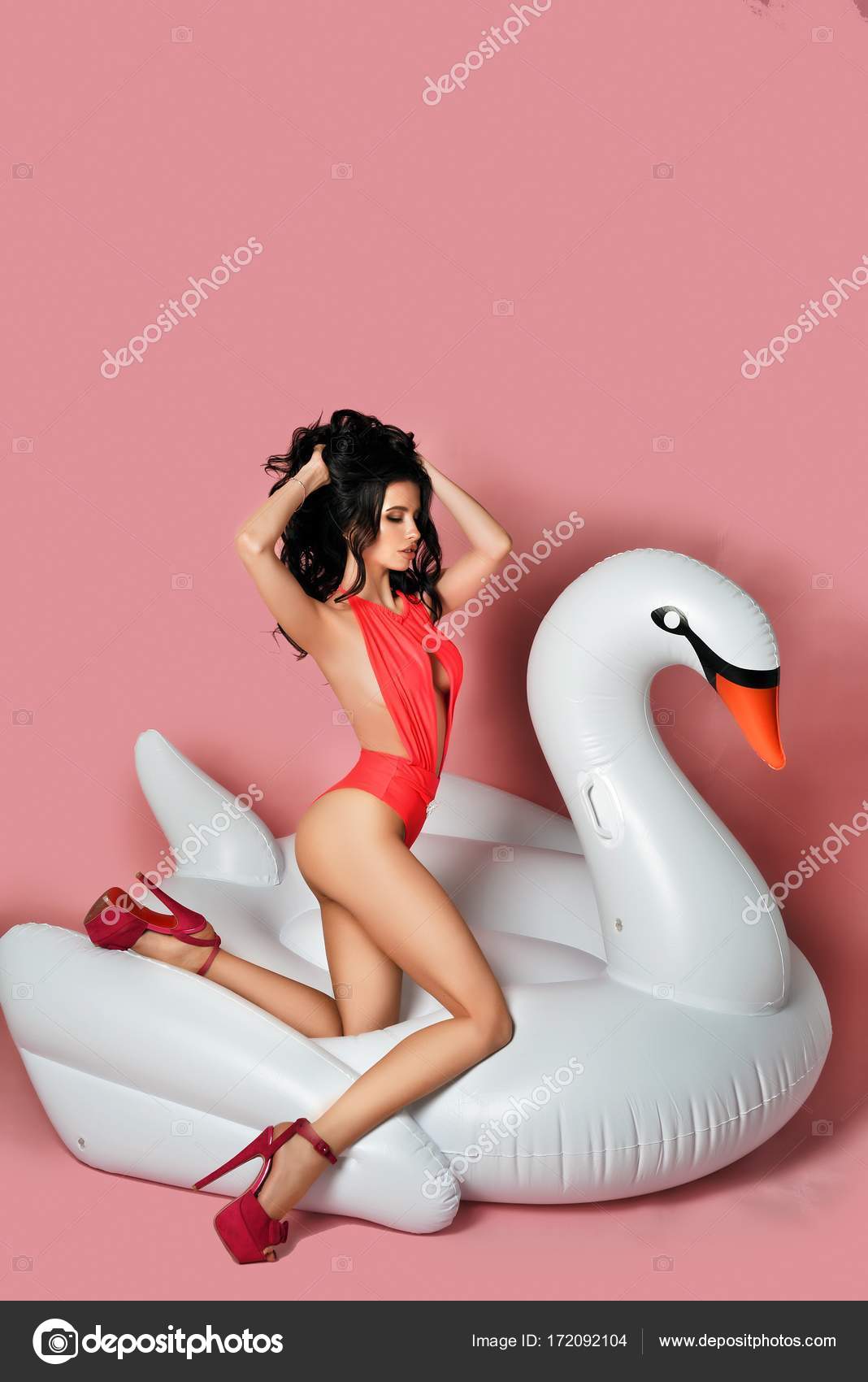 inflatable swan