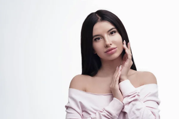 güzel genç kız saç parlayan ile