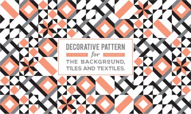 Dekoratif desen tasarım. Vektör arka plan.