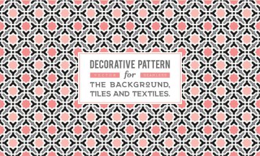 Dekoratif desen tasarım. Vektör arka plan.