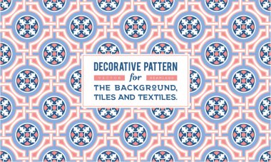 Dekoratif desen tasarım. Vektör arka plan.