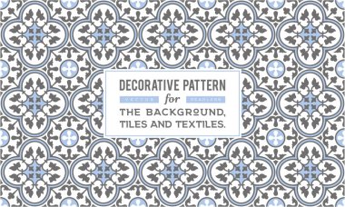 Dekoratif desen tasarım. Vektör arka plan.