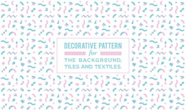 Dekoratif desen tasarım. Vektör arka plan.