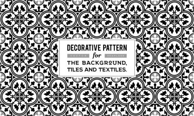 Dekoratif desen tasarım. Vektör arka plan.
