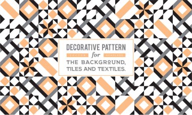 Dekoratif desen tasarım. Vektör arka plan.