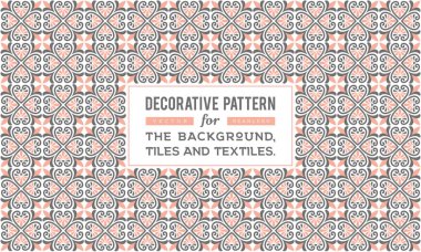 Dekoratif desen tasarım. Vektör arka plan.