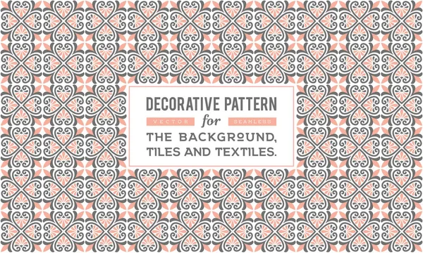 Dekoratif desen tasarım. Vektör arka plan.