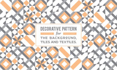 Dekoratif desen tasarım. Vektör arka plan.