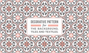 Dekoratif desen tasarım. Vektör arka plan.