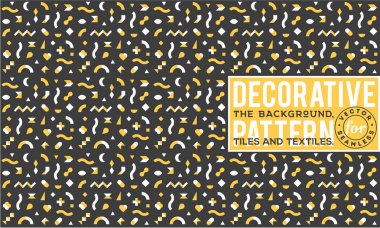 Dekoratif desen tasarım. Vektör arka plan.