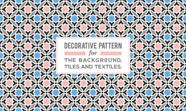 Dekoratif desen tasarım. Vektör arka plan.