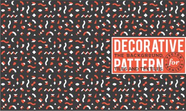 Dekoratif desen tasarım. Vektör arka plan.