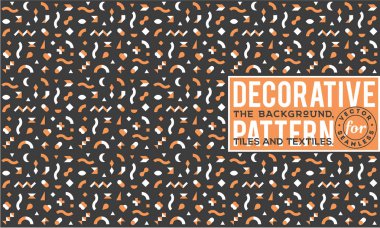 Dekoratif desen tasarım. Vektör arka plan.