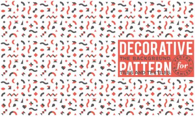 Dekoratif desen tasarım. Vektör arka plan.
