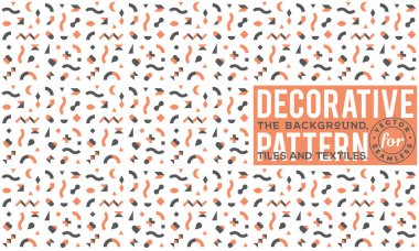 Dekoratif desen tasarım. Vektör arka plan.