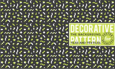 Dekoratif desen tasarım. Vektör arka plan.