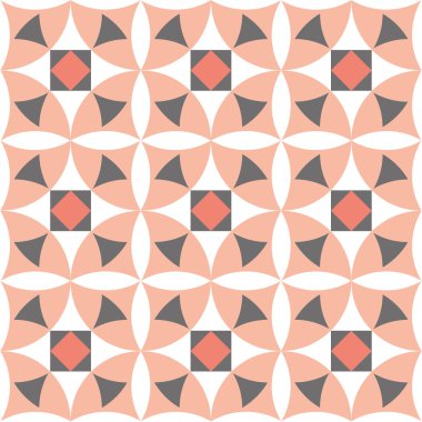 Arka plan, fayans ve Tekstil için dekoratif desen. Modüler parçalardan monte edilir. Vektör. Sorunsuz.