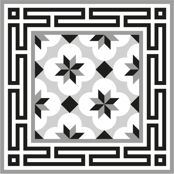 Arka plan, fayans ve Tekstil için dekoratif desen. Modüler parçalardan monte edilir. Vektör. Sorunsuz.