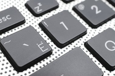 siyah klavye yakın çekim