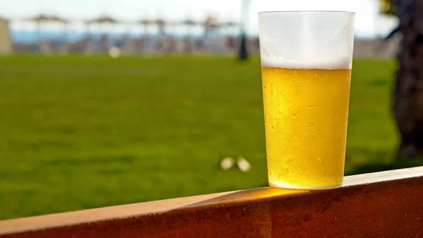 A glass of light beer — Stock Photo, Image