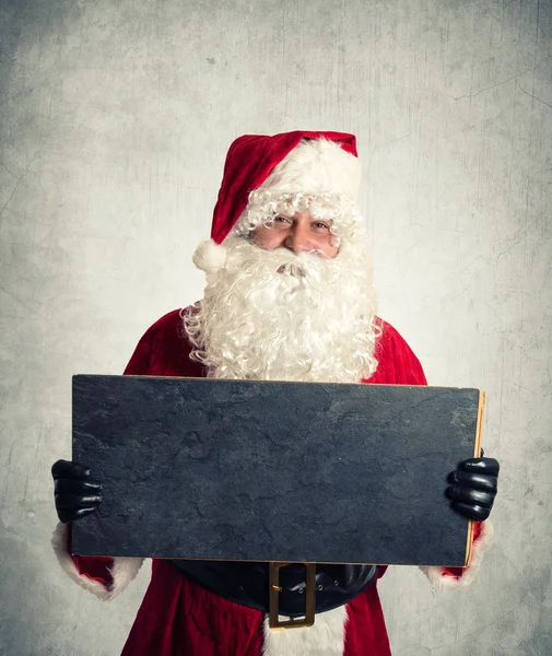 Santa Claus con pizarra — Foto de Stock