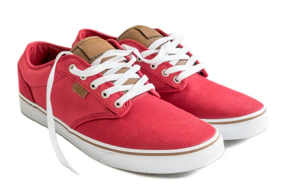 Red sneakers isolated — Stock Photo, Image