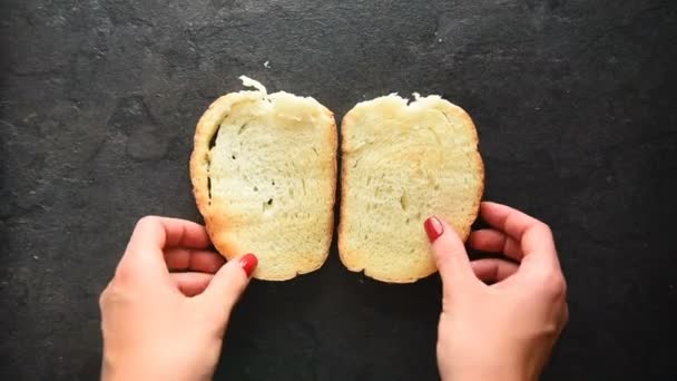 Бутерброди і інгредієнти — стокове відео