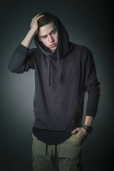 Portrait Young Man Studio — Stock Photo, Image