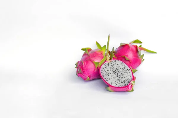 Dragon fruit on white background, Dragon fruit isolated, Healthy fruit