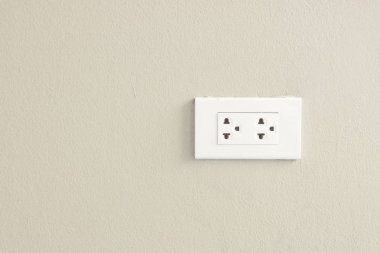 Beyaz elektrik prizler duvarın arka plan, beyaz çıkış iç, ev iç elektrik prizine, soket elektrik iç
