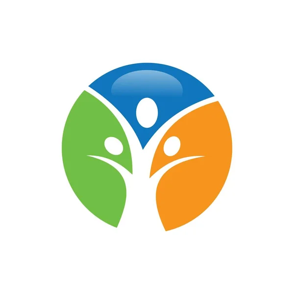 yaratıcı örnek yuvarlak insanlar iş logo