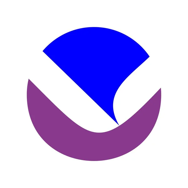 yaratıcı yuvarlak mektup v logo tasarımı