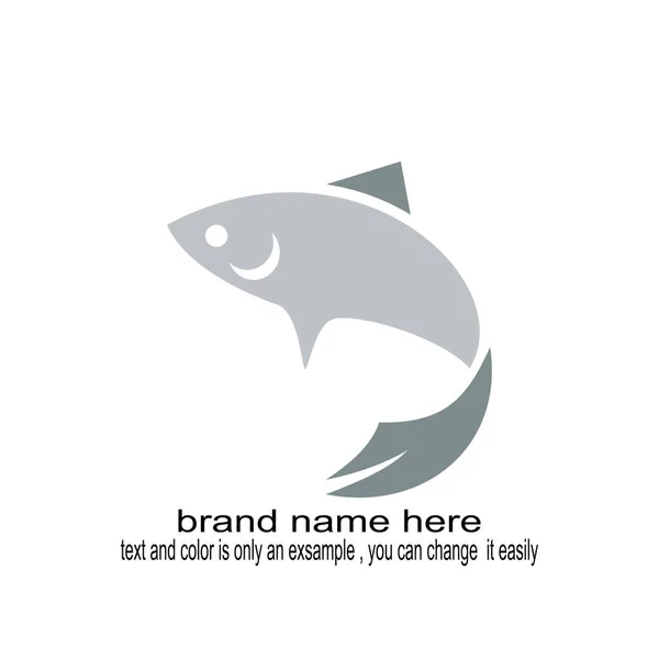Desing Animal Logotipo Peixe Criativo —  Vetores de Stock