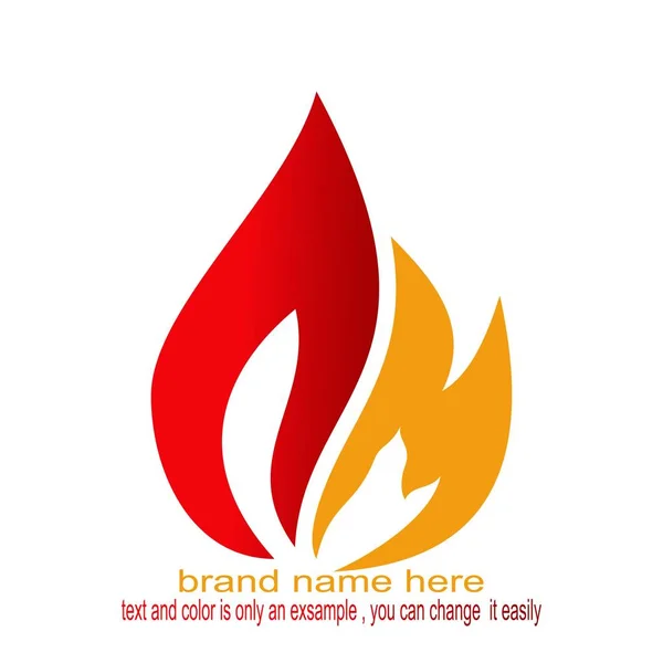 Ukázka Návrhu Požární Logo Energie — Stockový vektor