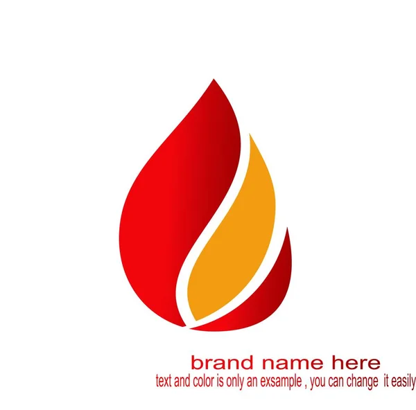 Ukázka Návrhu Požární Logo Moc — Stockový vektor