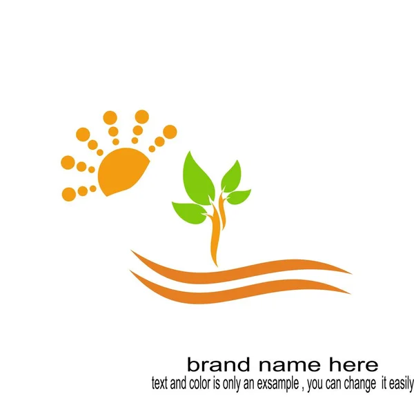 Design Criativo Natureza Logotipo Paisagem —  Vetores de Stock