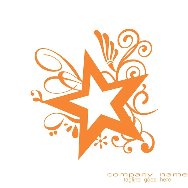 Diseño Creativo Estrella Logo Recursos Gráficos — Vector de stock