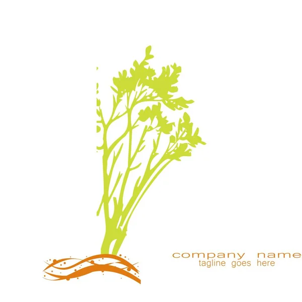 Diseño Muestra Árbol Logotipo Negocio Planta Flor — Vector de stock