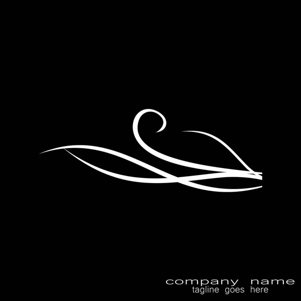 Design Amostra Criativa Preto Branco Logotipo Recursos Gráficos — Vetor de Stock