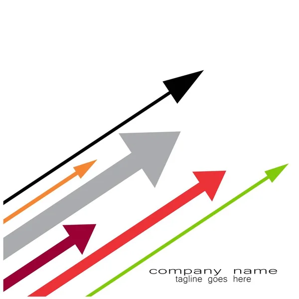 Kreatives Design Bunte Pfeil Logo Grafische Ressourcen — Stockvektor
