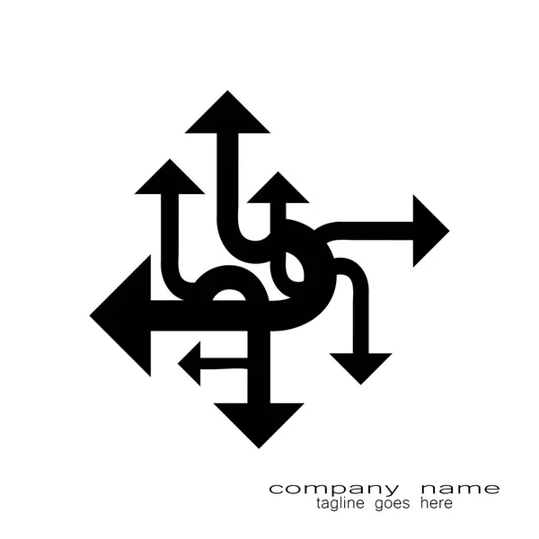 Diseño Creativo Abstracto Flecha Logo Gráfico Recursos — Vector de stock