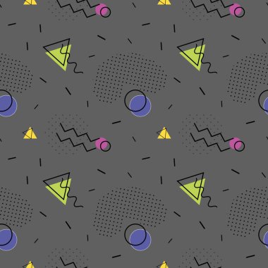 Sorunsuz vektör desen memphis tarzı.