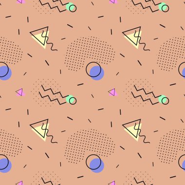 Sorunsuz vektör desen memphis tarzı.