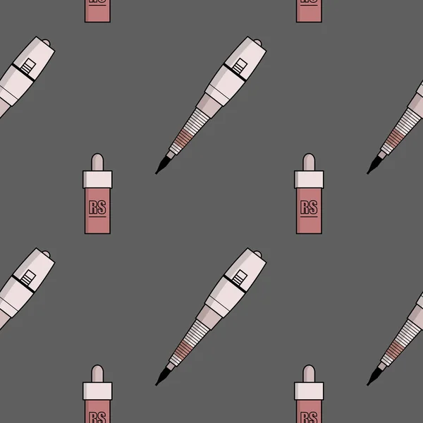 Modèle simple vectoriel d'équipement pour le maquillage permanent. Utilisé pour les milieux sur le site, cartes de visite, papier peint — Image vectorielle