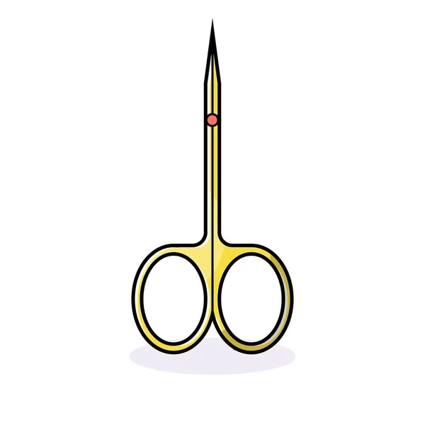 Scissors Cutting Nails Cuticle Manicure Tools Nail Salon Vector Flat — Stock Vector