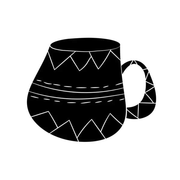 Векторний Набір Чашок Чаю Кави Молока Щоб Привабити Руки Скандинавському — стоковий вектор