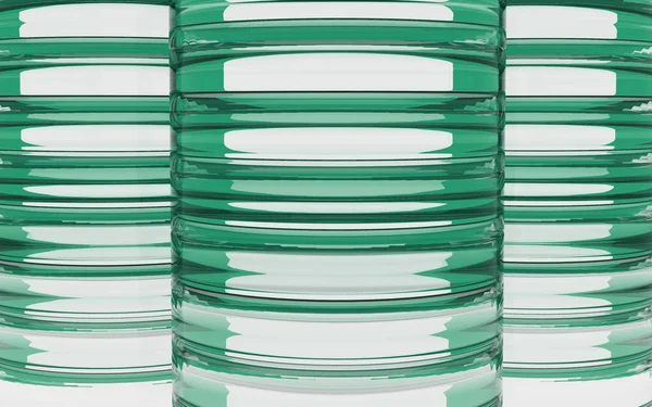 Cylindra zielone szkło tło — Zdjęcie stockowe