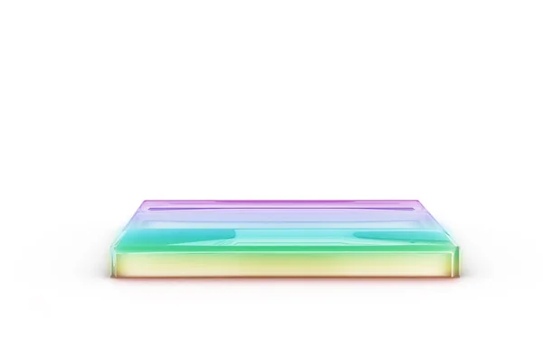 Cuadrado del color del soporte de cristal para la exhibición de productos — Foto de Stock