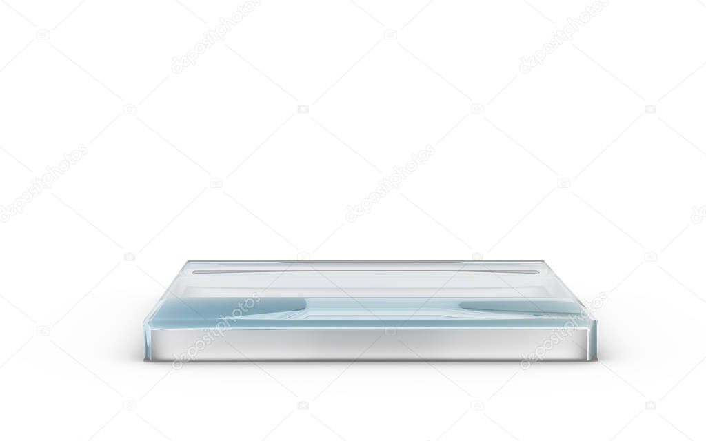 base of square glass stand for products display